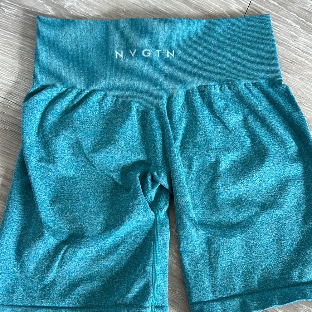Nvgtn contour shorts in teal